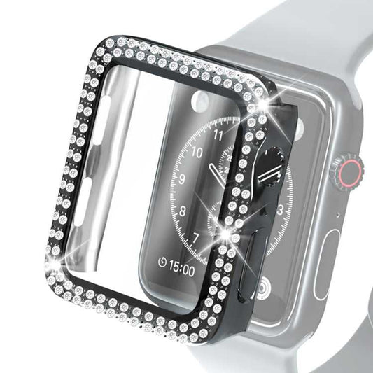 Strass PC SchutzhĂĽlle mit Schutzglas fĂĽr Apple Watch 6 & SE & 5 & 4 40mm | 6 & SE & 5 & 4 44mm