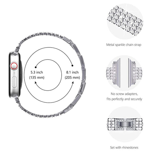 Strass Glitzer Armband fĂĽr die Apple Watch 7 41mm | 6&SE&5&4 40mm | 3&2&1 38mm | 7 45mm | 6&SE&5&4 44mm | 3&2&1 42mm