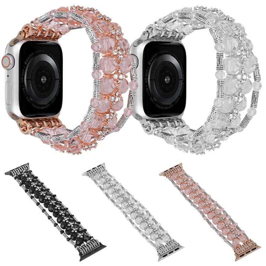 Armband mit Strass Perlen fĂĽr Apple Watch Series 3 38mm | 3 42mm | 2 42mm | 2 38mm | 1 42mm | 1 38mm