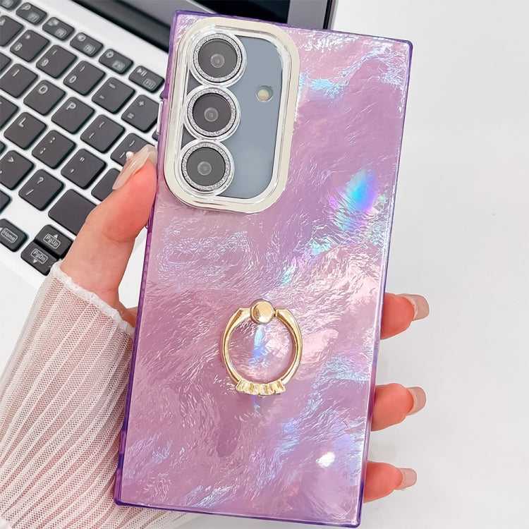 Glitzer TPU Handyhülle mit Ringhalter für Samsung Galaxy S25 5G