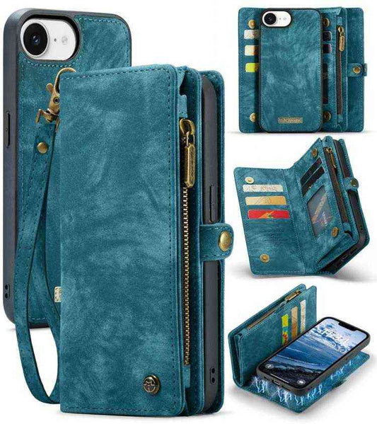CaseMe multifunktionale Leder HandyhĂĽlle fĂĽr iPhone 16e | 16 | 16 Plus | 16 Pro | 16 PRO Max