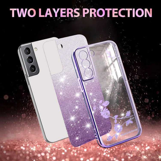 Glitzer TPU HandyhĂĽlle fĂĽr Samsung Galaxy S21 5G | S21+ 5G | S21 Ultra 5G | A42 | A51 5G | S20+ | A11