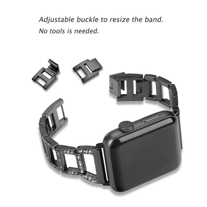Strass Edelstahlarmband für Apple Watch Series 7 41 mm | 6 & SE & 5 & 4 40 mm | 3 & 2 & 1 38 mm