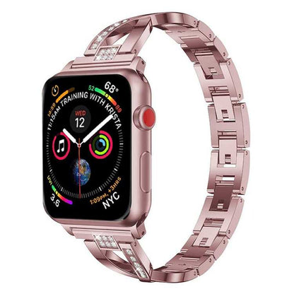 Strass Edelstahlarmband für Apple Watch 7 45mm | 6 & SE & 5 & 4 44mm | 3 & 2 & 1 42mm