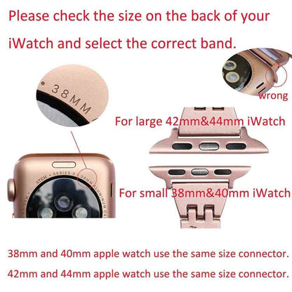 Strass Edelstahlarmband für Apple Watch 7 45mm | 6 & SE & 5 & 4 44mm | 3 & 2 & 1 42mm