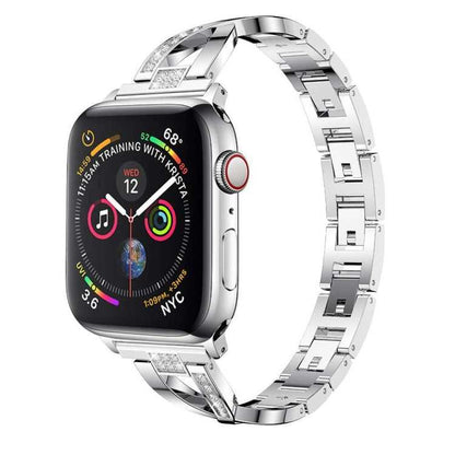Strass Edelstahlarmband für Apple Watch 7 45mm | 6 & SE & 5 & 4 44mm | 3 & 2 & 1 42mm