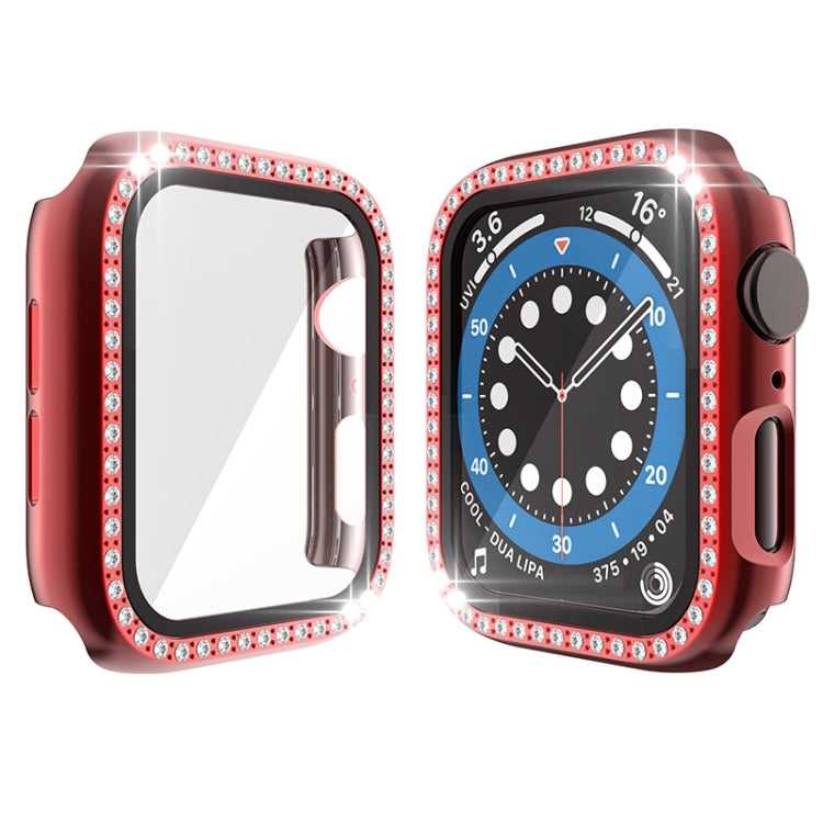 Strass PC Schutzhülle mit Schutzglas für Apple Watch 6 & SE & 5 & 4 40mm | 6 & SE & 5 & 4 44mm