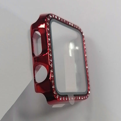 Strass PC Schutzhülle mit Schutzglas für Apple Watch 6 & SE & 5 & 4 40mm | 6 & SE & 5 & 4 44mm