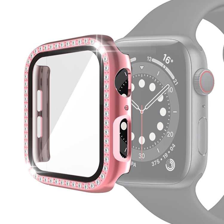 Strass PC Schutzhülle mit Schutzglas für Apple Watch 6 & SE & 5 & 4 40mm | 6 & SE & 5 & 4 44mm