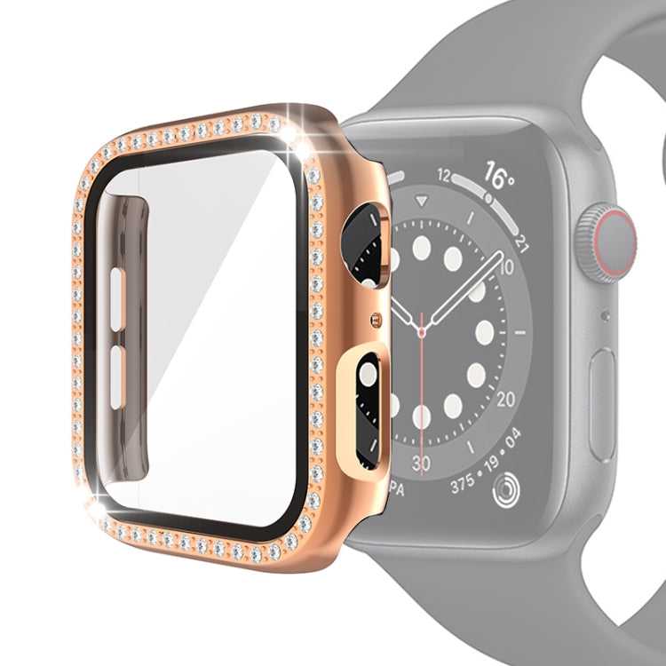 Strass PC Schutzhülle mit Schutzglas für Apple Watch 6 & SE & 5 & 4 40mm | 6 & SE & 5 & 4 44mm