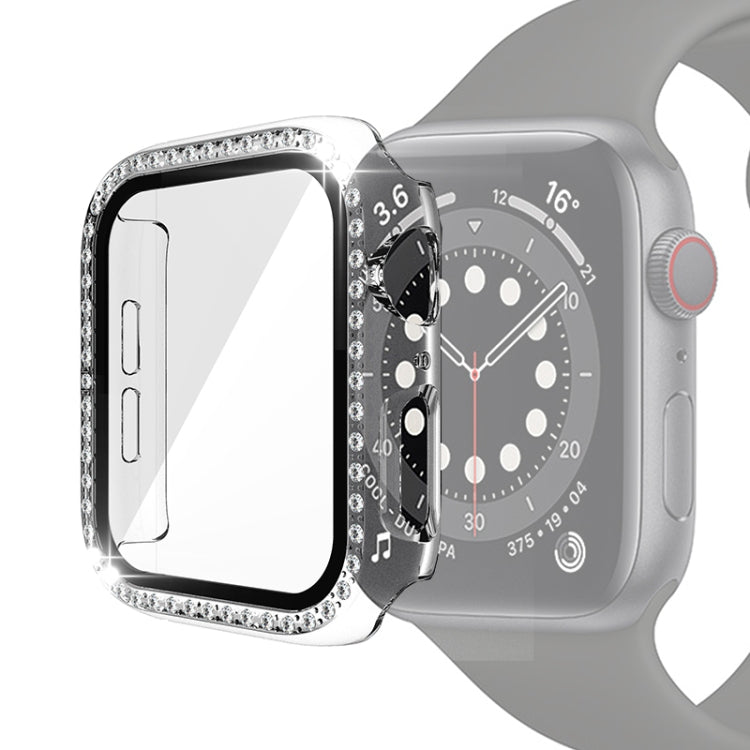 Strass PC Schutzhülle mit Schutzglas für Apple Watch 6 & SE & 5 & 4 40mm | 6 & SE & 5 & 4 44mm