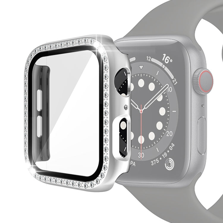 Strass PC Schutzhülle mit Schutzglas für Apple Watch 6 & SE & 5 & 4 40mm | 6 & SE & 5 & 4 44mm