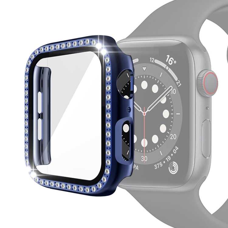 Strass PC Schutzhülle mit Schutzglas für Apple Watch 6 & SE & 5 & 4 40mm | 6 & SE & 5 & 4 44mm