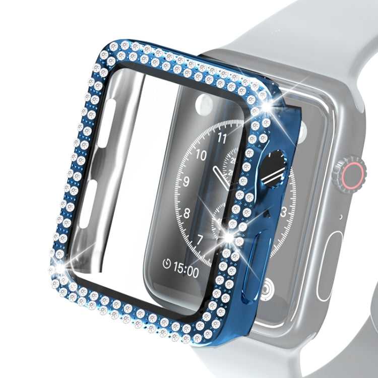 Strass PC Schutzhülle mit Schutzglas für Apple Watch 6 & SE & 5 & 4 40mm | 6 & SE & 5 & 4 44mm
