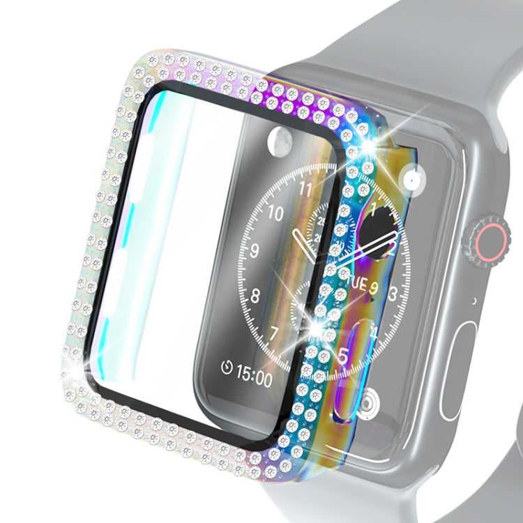 Strass PC Schutzhülle mit Schutzglas für Apple Watch 6 & SE & 5 & 4 40mm | 6 & SE & 5 & 4 44mm