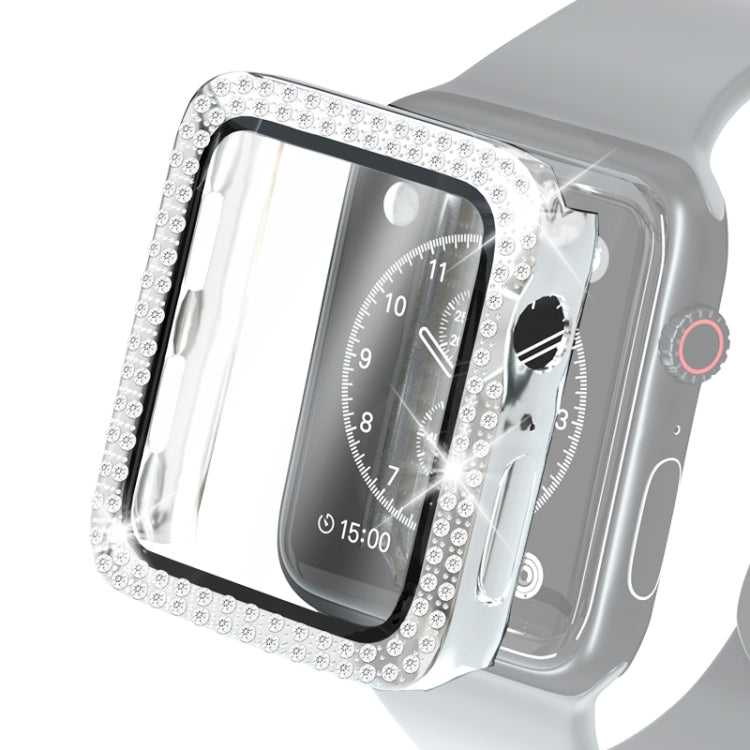 Strass PC Schutzhülle mit Schutzglas für Apple Watch 6 & SE & 5 & 4 40mm | 6 & SE & 5 & 4 44mm