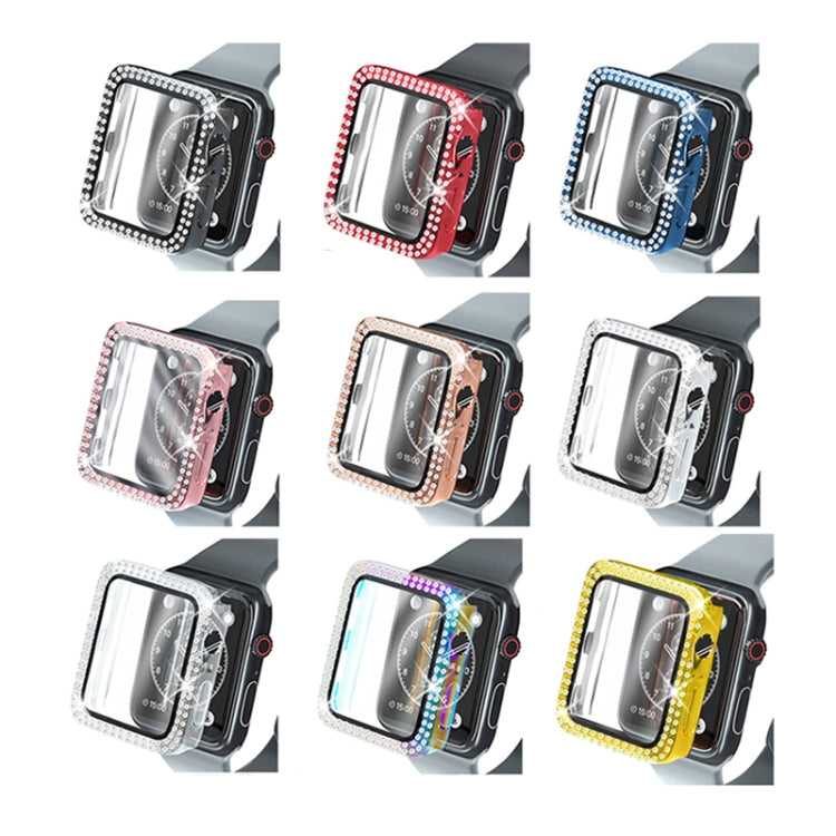 Strass PC Schutzhülle mit Schutzglas für Apple Watch 6 & SE & 5 & 4 40mm | 6 & SE & 5 & 4 44mm