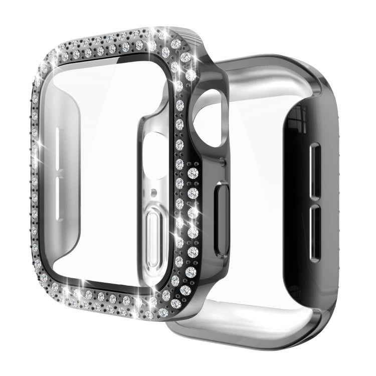 Strass PC Schutzhülle mit Schutzglas für Apple Watch 6 & SE & 5 & 4 40mm | 6 & SE & 5 & 4 44mm