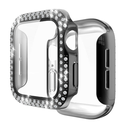 Strass PC Schutzhülle mit Schutzglas für Apple Watch 6 & SE & 5 & 4 40mm | 6 & SE & 5 & 4 44mm
