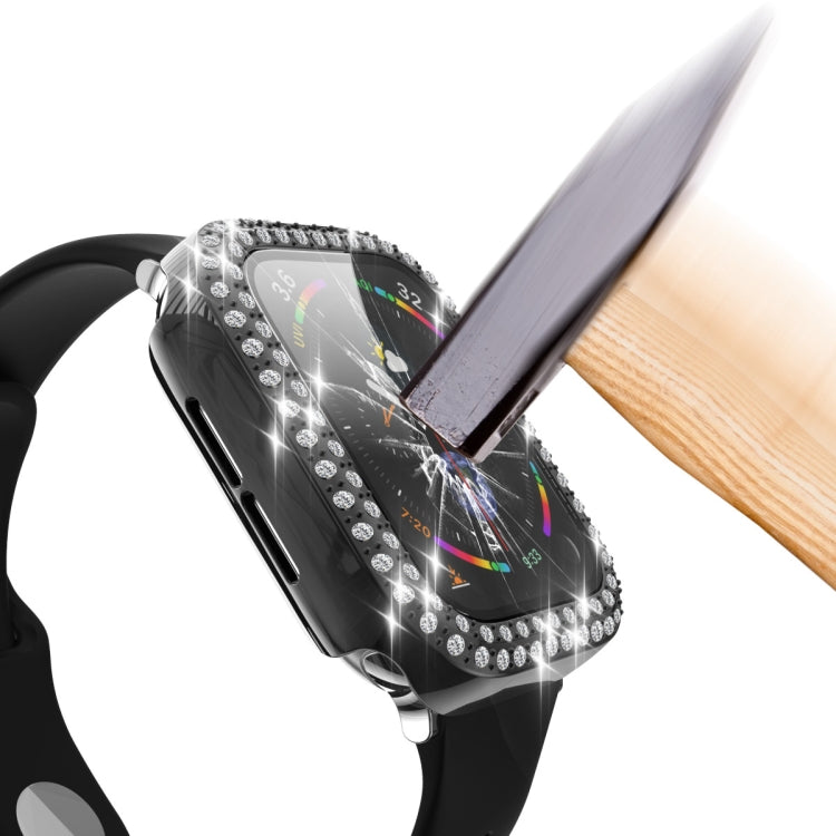 Strass PC Schutzhülle mit Schutzglas für Apple Watch 6 & SE & 5 & 4 40mm | 6 & SE & 5 & 4 44mm