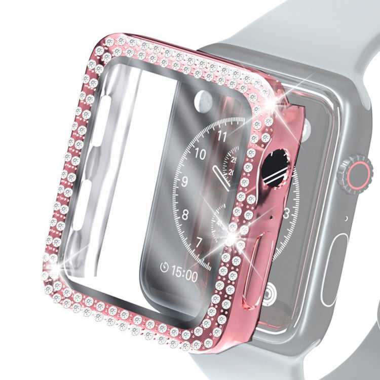 Strass PC Schutzhülle mit Schutzglas für Apple Watch 6 & SE & 5 & 4 40mm | 6 & SE & 5 & 4 44mm