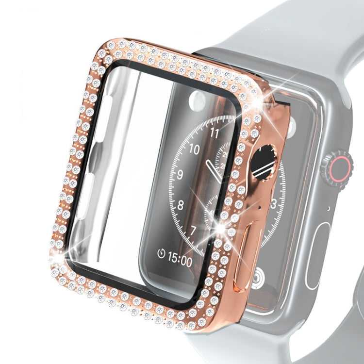 Strass PC Schutzhülle mit Schutzglas für Apple Watch 6 & SE & 5 & 4 40mm | 6 & SE & 5 & 4 44mm