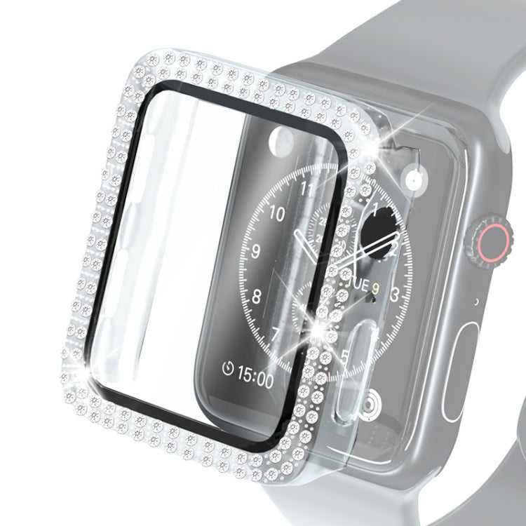 Strass PC Schutzhülle mit Schutzglas für Apple Watch 6 & SE & 5 & 4 40mm | 6 & SE & 5 & 4 44mm
