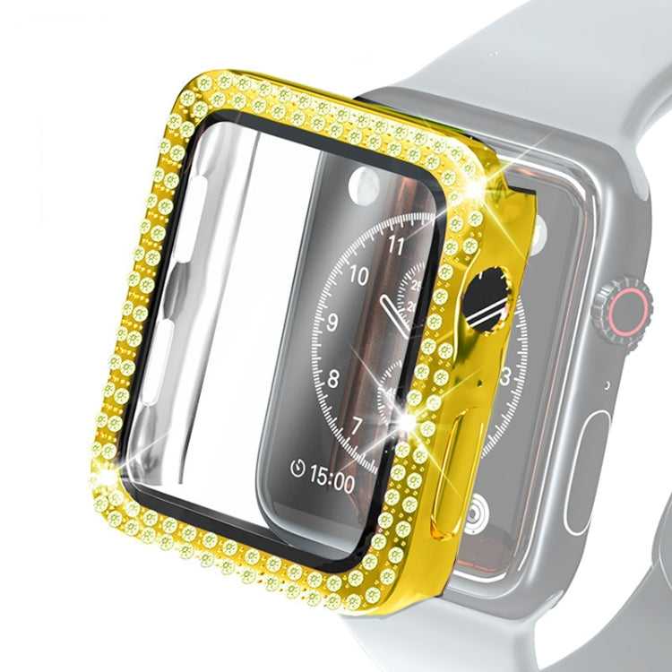 Strass PC Schutzhülle mit Schutzglas für Apple Watch 6 & SE & 5 & 4 40mm | 6 & SE & 5 & 4 44mm