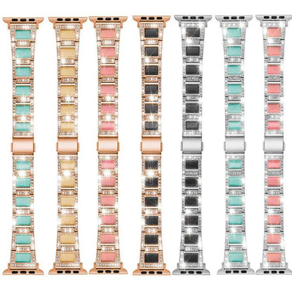 Strass Glitzer Armband für Apple Watch 7 41+45mm | 6 & SE & 5 & 4 40+44mm | 3 & 2 & 1 38+42mm