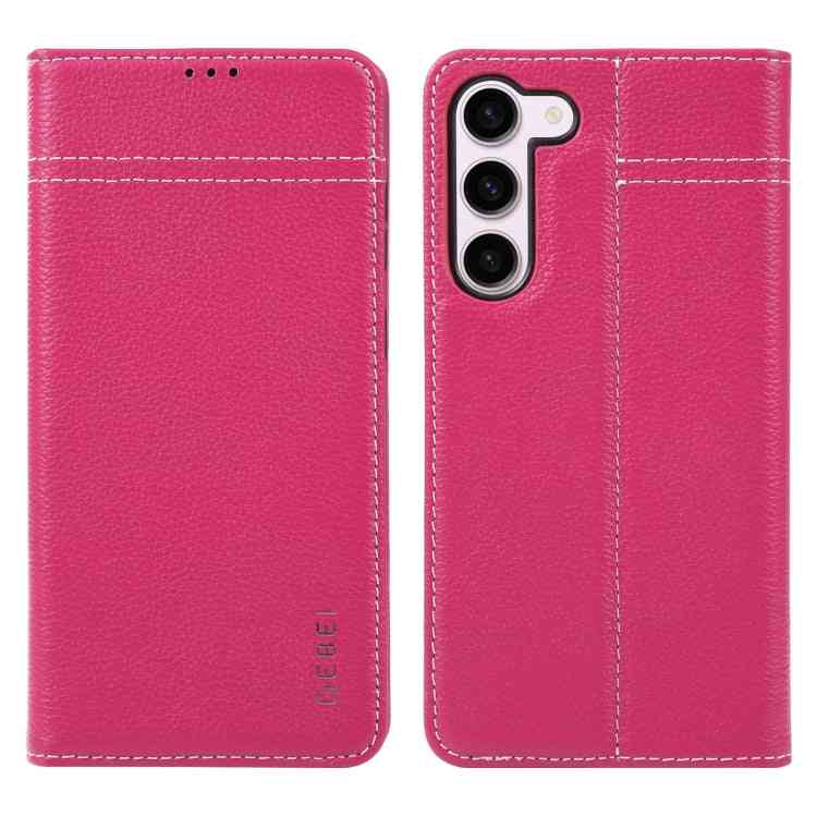 GEBEI Echtleder Handyhülle für Samsung Galaxy Serie S23