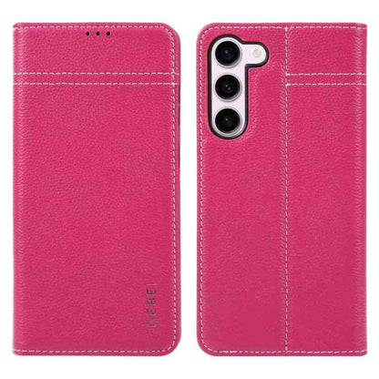 GEBEI Echtleder Handyhülle für Samsung Galaxy Serie S23