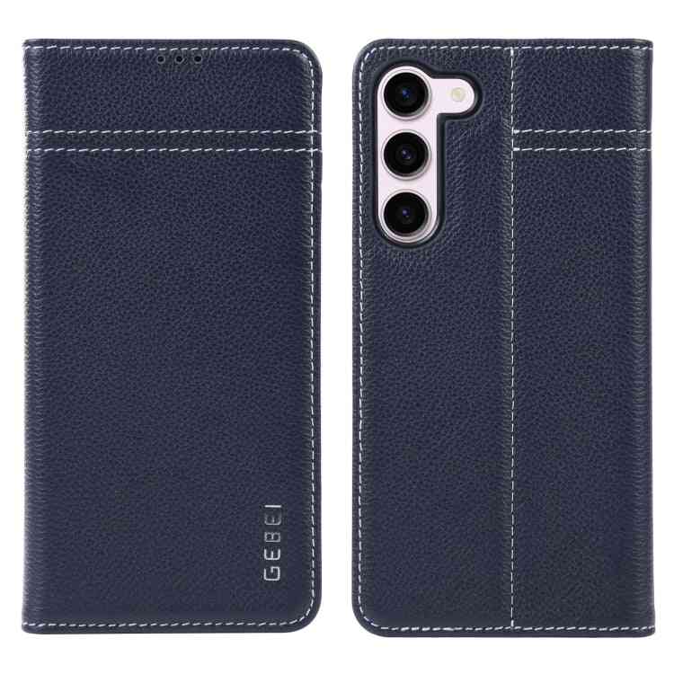 GEBEI Echtleder Handyhülle für Samsung Galaxy Serie S23