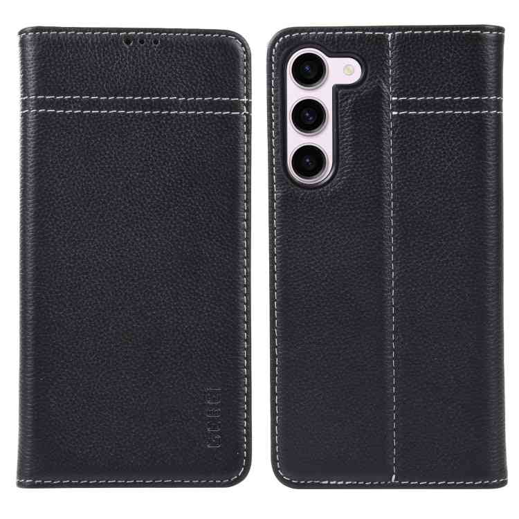 GEBEI Echtleder Handyhülle für Samsung Galaxy Serie S23