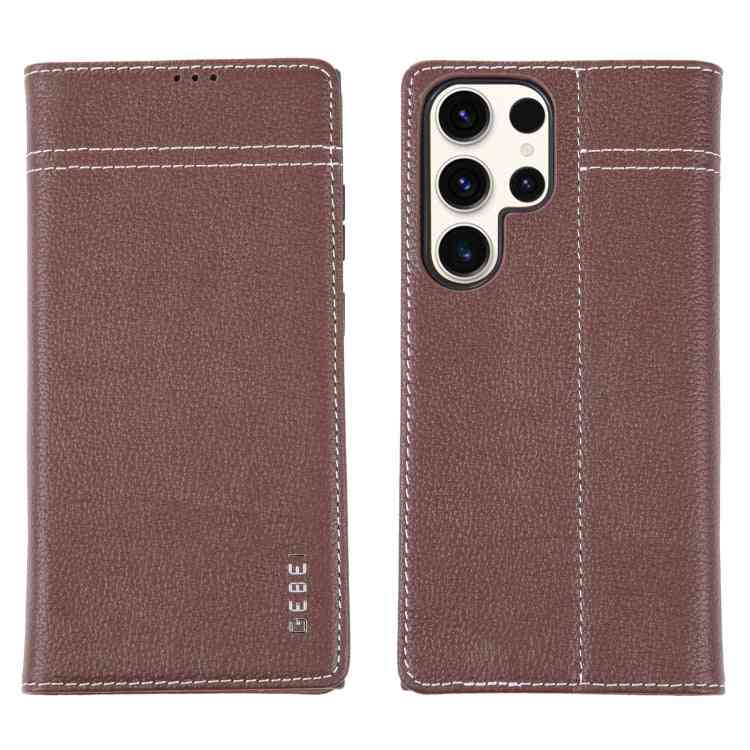GEBEI Echtleder Handyhülle für Samsung Galaxy Serie S23