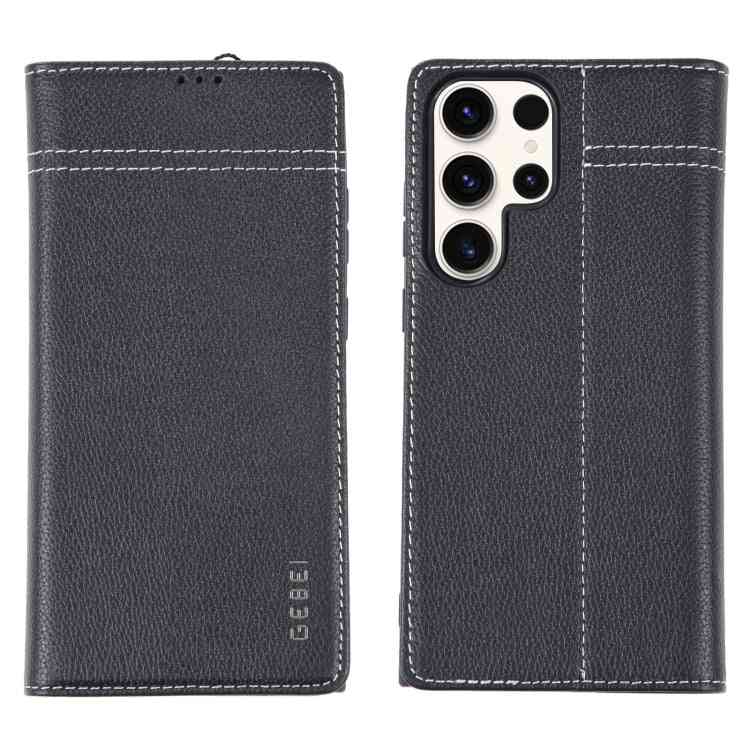 GEBEI Echtleder Handyhülle für Samsung Galaxy Serie S23