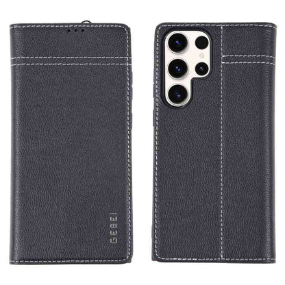 GEBEI Echtleder Handyhülle für Samsung Galaxy Serie S23