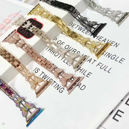 Glitzer Strass Schmetterling Armband für Apple Watch Series 8&7 45mm | 8&7 41mm