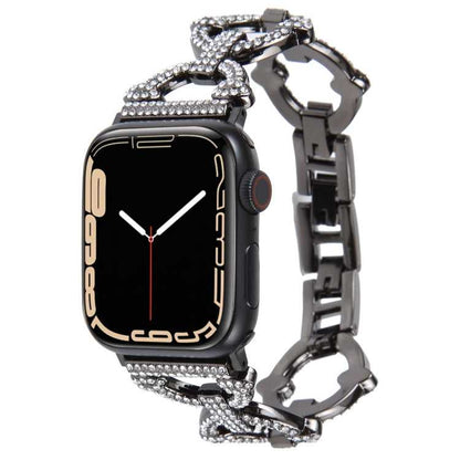 Metallketten-Diamant-Uhrenarmband, For Apple Watch Series 8&7 45mm, For Apple Watch Series 8&7 41mm