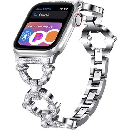 Metallketten-Diamant-Uhrenarmband, For Apple Watch Series 8&7 45mm, For Apple Watch Series 8&7 41mm