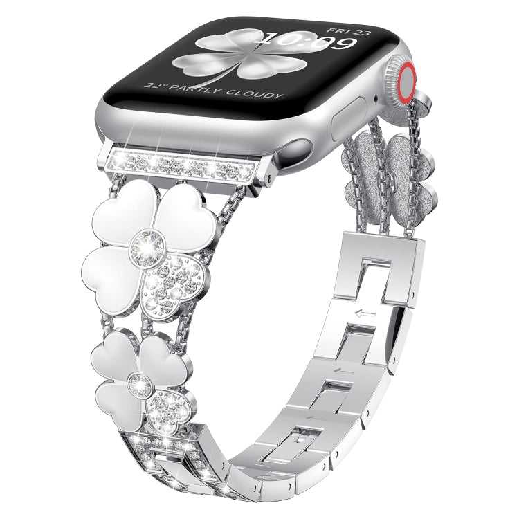 Blütenblatt Strass Armband für Apple Watch SE 2023 40mm | SE 2022 40+44mm | SE 40+44mm | 6 40mm
