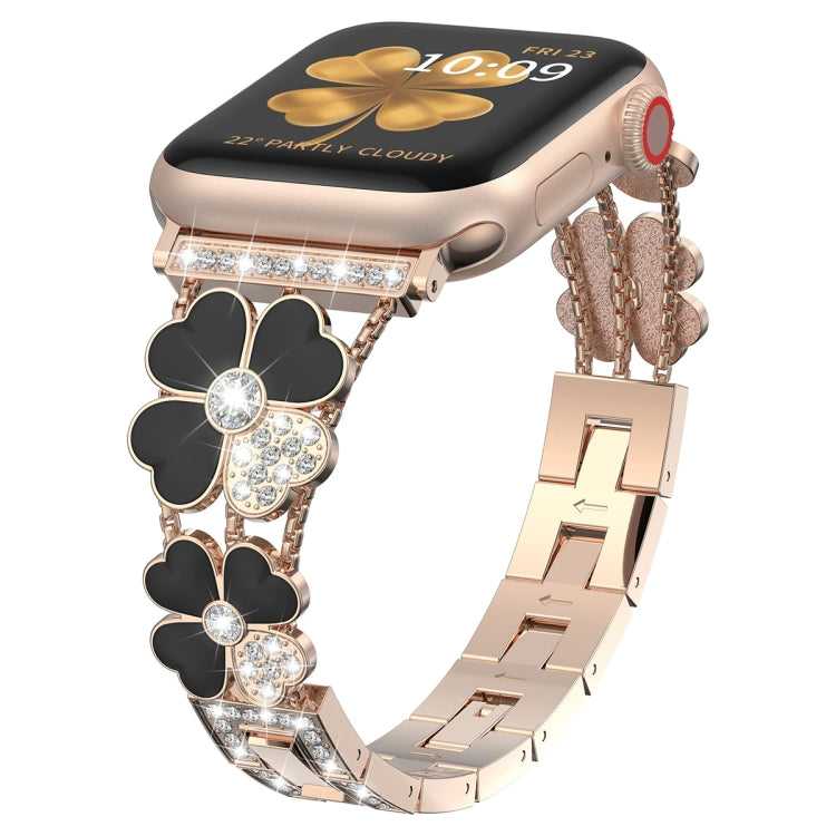 Blütenblatt Glitzer Armband für Apple Watch Ultra 2 49mm | 6 44mm | 5 44+40mm | 4 44+40mm