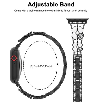 Blütenblatt Strass Armband für Apple Watch SE 2023 40mm | SE 2022 40+44mm | SE 40+44mm | 6 40mm