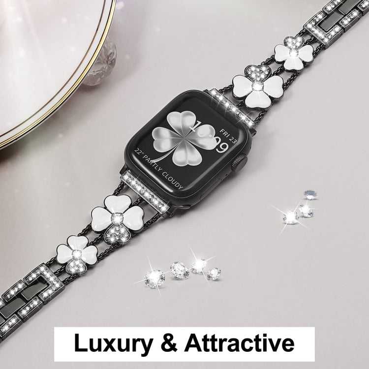 Blütenblatt Strass Armband für Apple Watch SE 2023 40mm | SE 2022 40+44mm | SE 40+44mm | 6 40mm