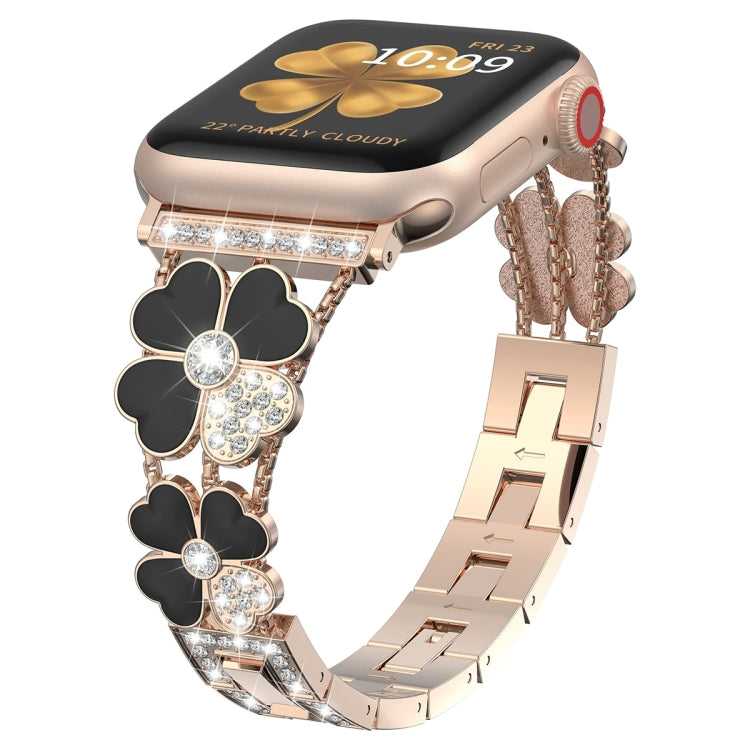 Blütenblatt Glitzer Armband für Apple Watch Ultra 2 49mm | 6 44mm | 5 44+40mm | 4 44+40mm