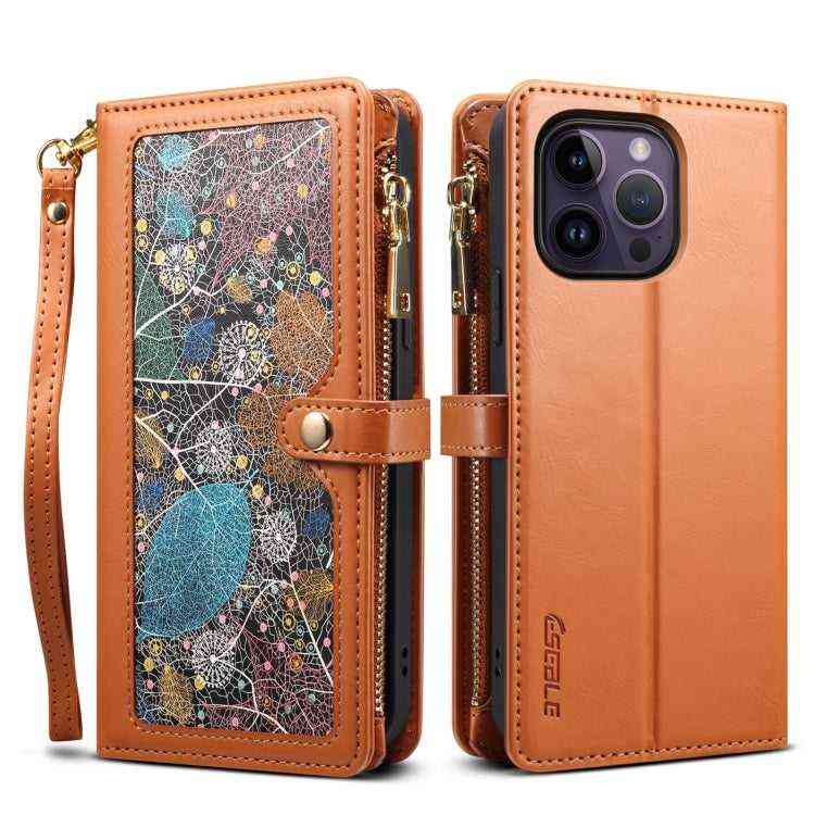 ESEBLE Leder Handyhülle RFID Schutz für iPhone 16e, 16 Pro Max, 16 Pro, 16 Plus, 16, 15 Pro Max, 15 Pro, 15 Plus, 15