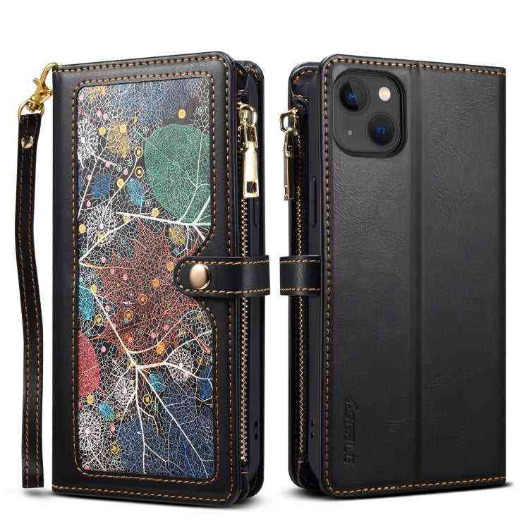 ESEBLE Leder Handyhülle RFID Schutz für iPhone 16e, 16 Pro Max, 16 Pro, 16 Plus, 16, 15 Pro Max, 15 Pro, 15 Plus, 15