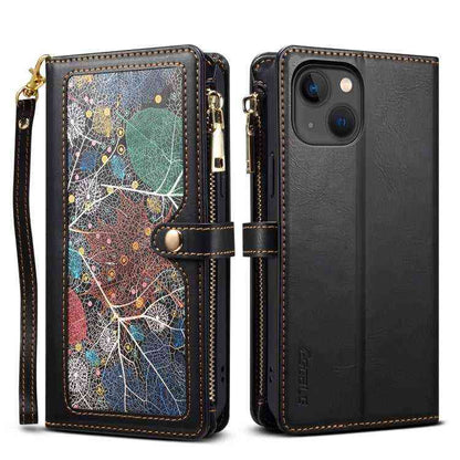 ESEBLE Leder Handyhülle RFID Schutz für iPhone 16e, 16 Pro Max, 16 Pro, 16 Plus, 16, 15 Pro Max, 15 Pro, 15 Plus, 15