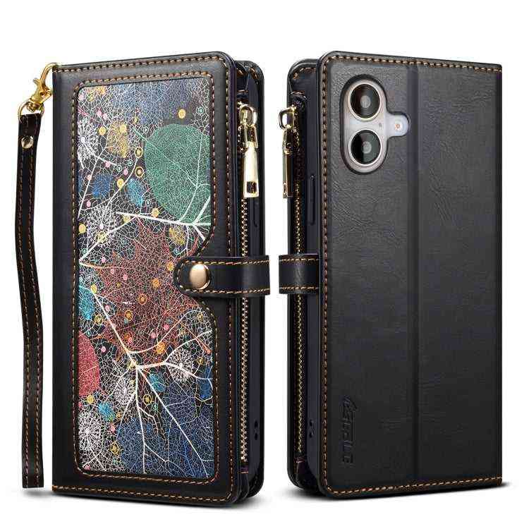 ESEBLE Leder Handyhülle RFID Schutz für iPhone 16e, 16 Pro Max, 16 Pro, 16 Plus, 16, 15 Pro Max, 15 Pro, 15 Plus, 15