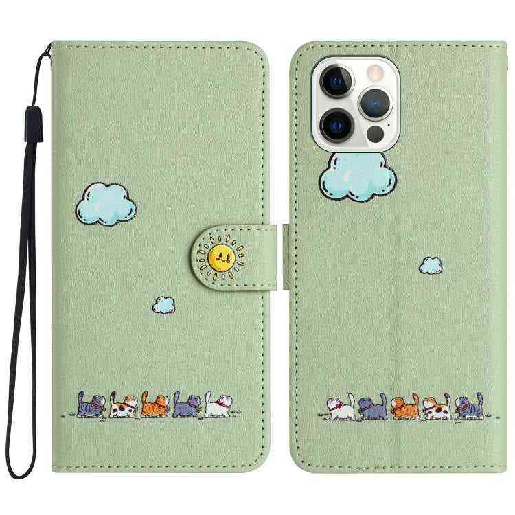 Leder Wallet Case mit Katzenmotiv für iPhone 16e | 15 Pro Max | 15 Pro | 15 Plus | 15 | 14 Plus