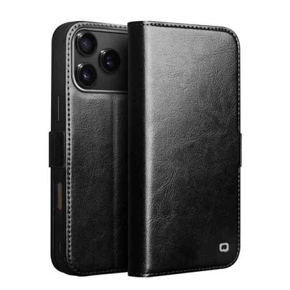 QIALINO Echtleder Hülle für Apple iPhone 18 | 17 | 15 mit Schnalle und Kartenfach